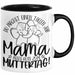 Mutter Geschenk Tasse Mama Du Machst Einen Tollen Job Alles Gute Zum Muttertag Geschenkidee Mütter Kaffee-Becher Schwarz Trendation