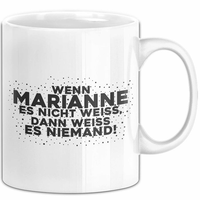 Marianne Tasse Wenn Marianne Es Nicht Weiss, Dann Weiss Es Niemand!
