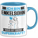 Enkelsohn Tasse Geschenk für Enkelsohn Geburtstag Lustiger Spruch Kaffee-Becher Was Ist Deine Superkraft Blau Trendation