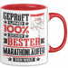 Marathonläufer Geschenk Lustiger Spruch für Marathonläufer Geschenkidee Bester Marathonläufer Der Welt Rot Trendation