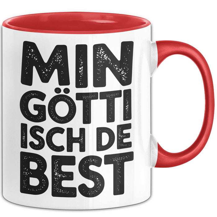 Goetti Tasse Geschenk Min Goetti Isch De Best Geschenkidee Patenonkel Schweiz Rot Trendation