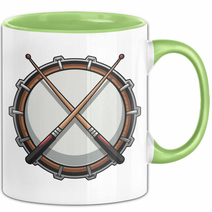 Schlagzeuger Tasse Geschenkidee für Beatmacher Fans Grün Trendation