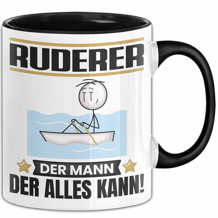Ruderer Tasse Geschenk für Ruderer Der Mann Der Alles Kann Geschenkidee zum Geburtstag Schwarz Trendation