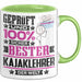 Kajaklehrer Geschenk Lustiger Spruch für Kajaklehrer Geschenkidee Bester Kajaklehrer Der Welt Grün Trendation