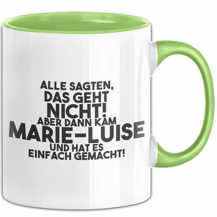 Marie-Luise Tasse Alle Sagten Das Geht Nicht, Aber Dann Kam Marie-Luise