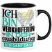 Verkäuferin Ausbildung Start Geschenk Tasse Ich Bin Verkäuferin In Der Ausbildung Ich Darf Das Kaffee-Becher Geschenkidee Schwarz Trendation