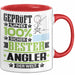 Angler Geschenk Lustiger Spruch für Angler Geschenkidee Bester Angler Der Welt Rot Trendation