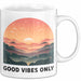 Positive Vibes Tasse Geschenk Lustige Geschenkidee Spruch Für Glückliche Seelen Weiß Trendation