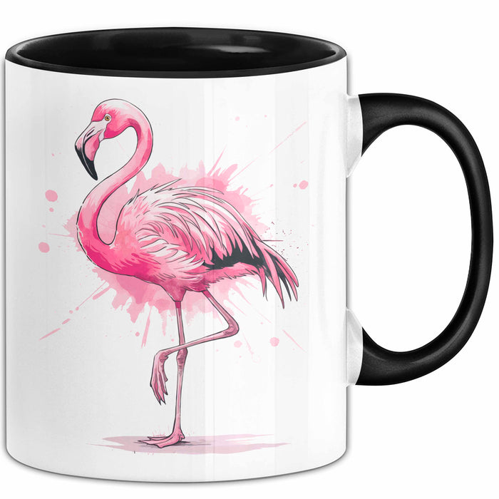 Flamingo Tier Tasse Geschenk Lustige Geschenkidee Spruch Schwarz Trendation