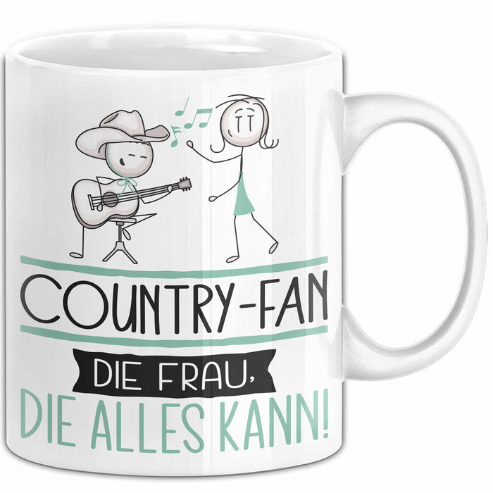 Country-Fan Geschenk Tasse Becher Die Frau Die Allen Kann Geschenkidee für eine Country-Fan Lustig Weiß Trendation