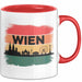 Österreich Wien Wienerisch Tasse Geschenk Lustige Geschenkidee Spruch Rot Trendation