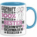 Schwippschwager Geschenk Lustiger Spruch für Schwippschwager Geschenkidee Bester Schwippschwager Der Welt Blau Trendation