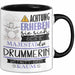 Drummerin Tasse Geschenk Lustiger Spruch Bitte Erheben Sie Sich Seine Majestät Die Drummerin Betritt Den Raum Schwarz Trendation
