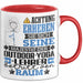 Outdoor-Yoga-Lehrer Geschenk Tasse Lustiger Spruch Erheben Sie Sich Der Outdoor-Yoga-Lehrer Betritt den Raum Rot Trendation