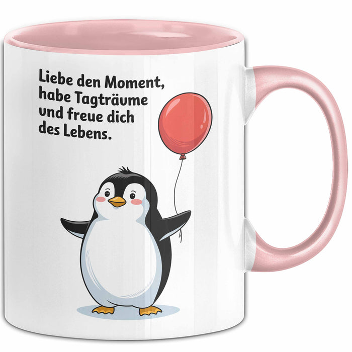Büroarbeit Kollege Abschied Tasse Geschenk Lustige Geschenkidee Spruch Liebe Den Moment Habe Tagträume Und Freue Dich Des Lebens Rosa Trendation