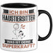 Haustiersitter Tasse Geschenk für Haustiersitter Geburtstag Lustiger Spruch Kaffee-Becher Was Ist Deine Superkraft Schwarz Trendation