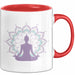 Yoga Liebhaber Tasse Geschenkidee für Zen Posen Suchende Rot Trendation