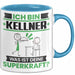 Kellner Tasse Geschenk für Kellner Geburtstag Lustiger Spruch Kaffee-Becher Was Ist Deine Superkraft Blau Trendation