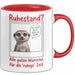 Rentner Pensionär Sarkasmus Tasse Geschenk Lustige Geschenkidee Spruch Ruhestand Rot Trendation