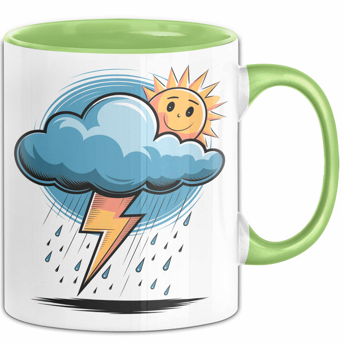 Meteorologe Tasse Geschenk Lustige Geschenkidee Spruch Für Wetter Beobachter Grün Trendation