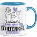 Stiefenkel Geschenk Tasse So Gut Kann Nur Ein Stiefenkel Aussehen Geschenkidee Kaffee-Becher Blau Trendation