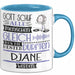 DJane Geschenk Becher Tasse Gott Schuf Alle Menschen Gleich Nur Die Besten Durfeten DJane Werden Geschenkidee Lustig Blau Trendation