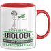Biologe Geschenk Tasse Ich Bin Biologe Aber Sag Doch Einfach Superheld Lustige Geschenkdiee für Biologe Kaffee-Becher Rot Trendation