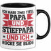 Stiefpapa Papa Tasse Geschenk Vatertag Geschenkidee Ich Habe Zwei Titel Papa Und Stiefpapa Und Ich Rocke Sie Beide Trendation