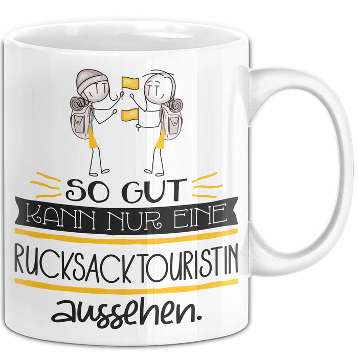 Rucksacktouristin Geschenk Tasse So Gut Kann Nur Eine Rucksacktouristin Aussehen Geschenkidee Geburtstag Weihnachten Lustig Weiß Trendation