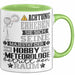 Hobbymeteorologe Geschenk Tasse Lustiger Spruch Erheben Sie Sich Der Hobbymeteorologe Betritt den Raum Grün Trendation