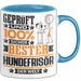 Hundefrisör Geschenk Lustiger Spruch für Hundefrisör Geschenkidee Bester Hundefrisör Der Welt Blau Trendation