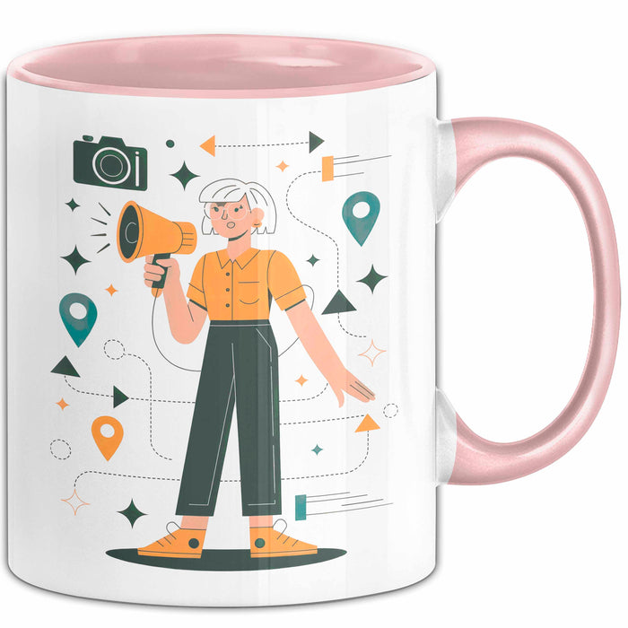 Reiseführer Tasse Geschenk Lustige Geschenkidee Spruch Für Reise Leiter Rosa Trendation