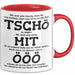 Büroarbeit Kollege Abschied Tasse Geschenk Lustige Geschenkidee Spruch Tschö Rot Trendation