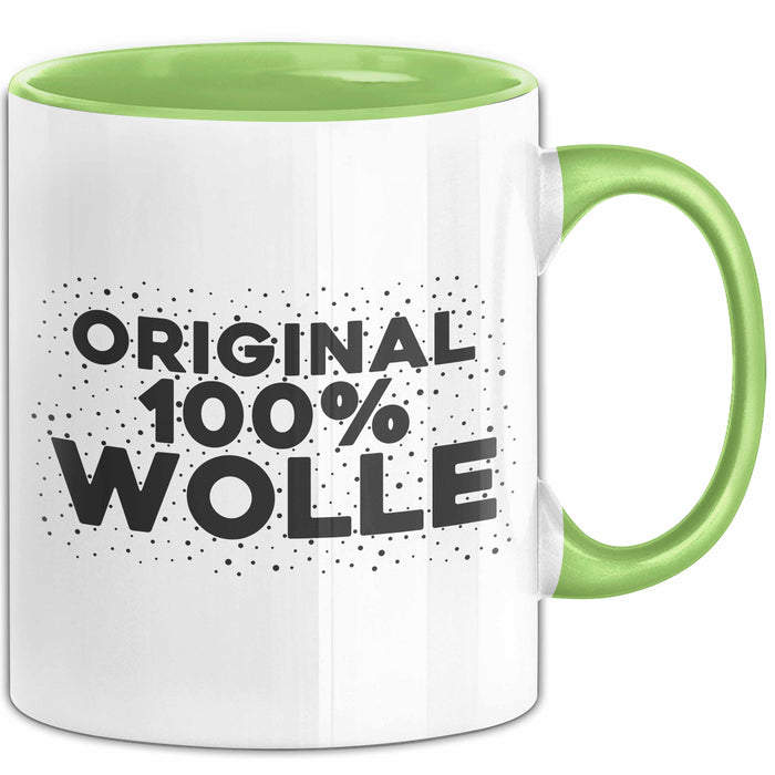 Wolle Tasse Original 100% Wolle Geschenk Grün Trendation