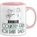 Geschenk für Country-Fan Tasse Lustige Geschenkidee Geburtstag Ich Bin Country-Fan Ich Darf Das Rosa Trendation