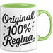 Regina Tasse Geschenk Original 100% Regina Geschenkidee Geburtstag Grün Trendation