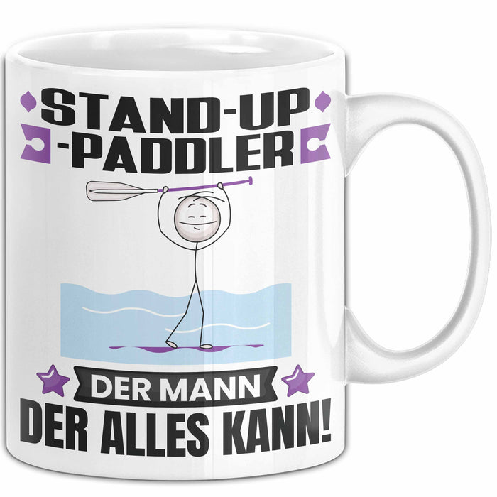 Stand-Up-Paddler Tasse Geschenk für Stand-Up-Paddler Der Mann Der Alles Kann Geschenkidee zum Geburtstag Weiß Trendation