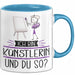 Künstlerin Tasse Geschenk Ich Bin Künstlerin Und Du So Geschenkidee Lustiger Spruch Becher Blau Trendation