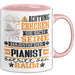 Pianist Geschenk Tasse Lustiger Spruch Erheben Sie Sich Der Pianist Betritt den Raum Rosa Trendation