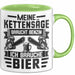 Waldarbeiter Tasse Geschenk Holz Meine Kettensägen Brauchen Benzin Und Ich Brauche Bier Grün Trendation