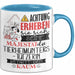 Tierheimunterstützerin Tasse Geschenk Lustiger Spruch Bitte Erheben Sie Sich Seine Majestät Die Tierheimunterstützerin Betritt Den Raum Blau Trendation