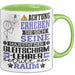 Gleitschirmlehrer Geschenk Tasse Lustiger Spruch Erheben Sie Sich Der Gleitschirmlehrer Betritt den Raum Grün Trendation