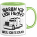 Lkw Fahrer Trucker Tasse Geschenk Lustige Geschenkidee Spruch Warum Ich Lkw Fahre Weil Ich Es Kann Grün Trendation