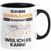 Serienjunkie Geschenk Tasse Lustiger Spruch Ich Bin Serienjunkie Warum Weil Ich Es Kann Geschenkidee Bester Serienjunkie Geburtstag Kaffee-Becher Trendation