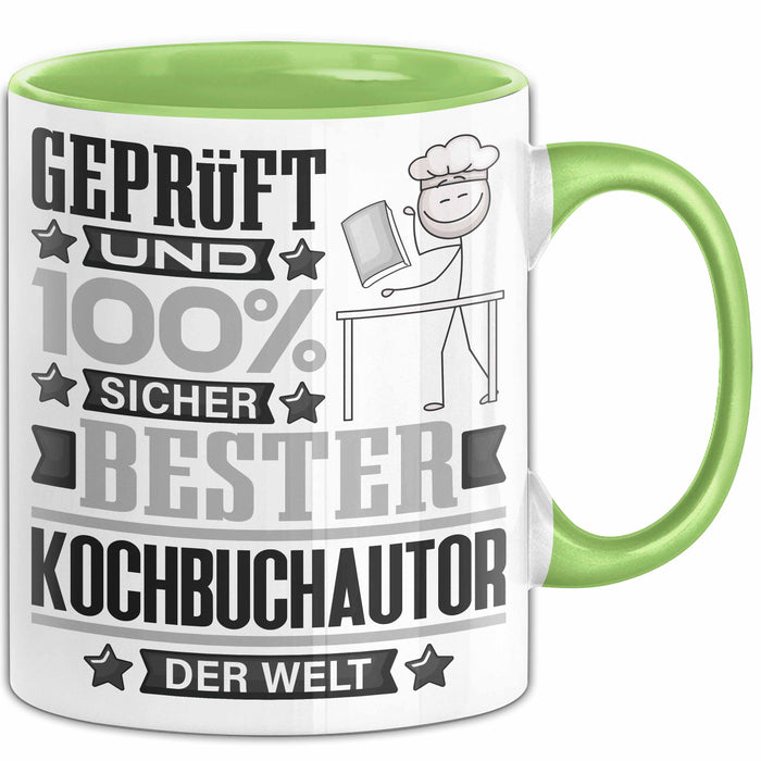Kochbuchautor Geschenk Lustiger Spruch für Kochbuchautor Geschenkidee Bester Kochbuchautor Der Welt Grün Trendation