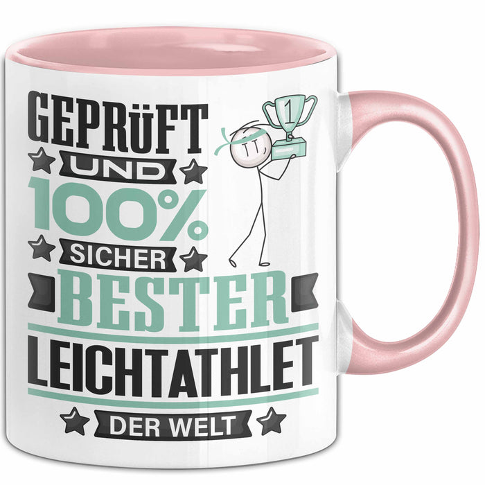 Leichtathlet Geschenk Lustiger Spruch für Leichtathlet Geschenkidee Bester Leichtathlet Der Welt Rosa Trendation