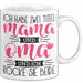 Mama und Oma Tasse Geschenk Muttertag Lustiger Spruch Rocke Beide Weiß Trendation