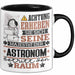 Astronom Geschenk Tasse Lustiger Spruch Erheben Sie Sich Der Astronom Betritt den Raum Schwarz Trendation