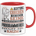 Programmierer Geschenk Tasse Lustiger Spruch Erheben Sie Sich Der Programmierer Betritt den Raum Rot Trendation