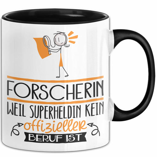 Forscherin Geschenk Tasse Lustiger Spruch Forscherin Weil Superheldin Kein Offizieller Beruf Ist Geschenkidee Trendation